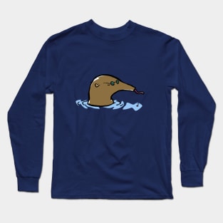 swimming anteater Long Sleeve T-Shirt